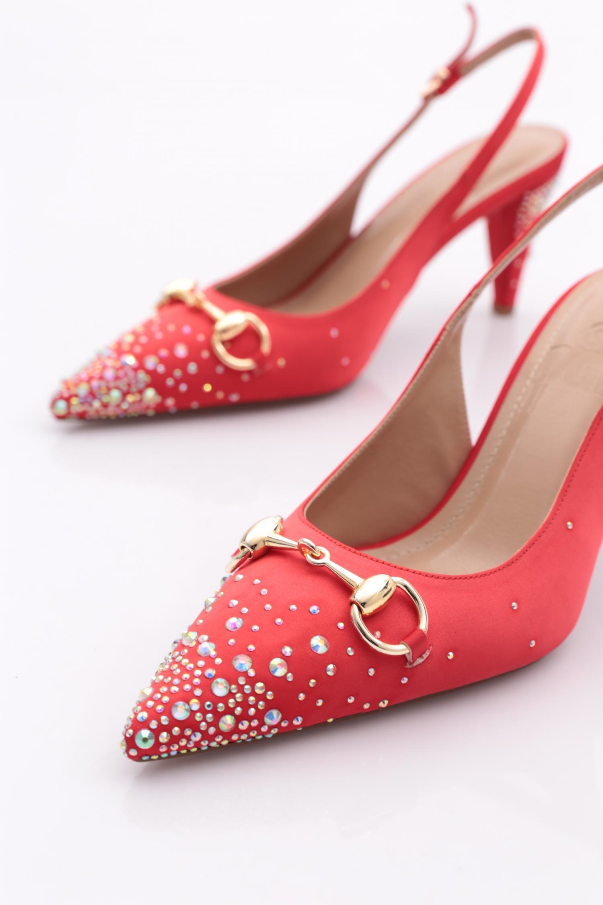 826 Kadin Aksesuarli Topuklu Ayakkabi - Görsel 5