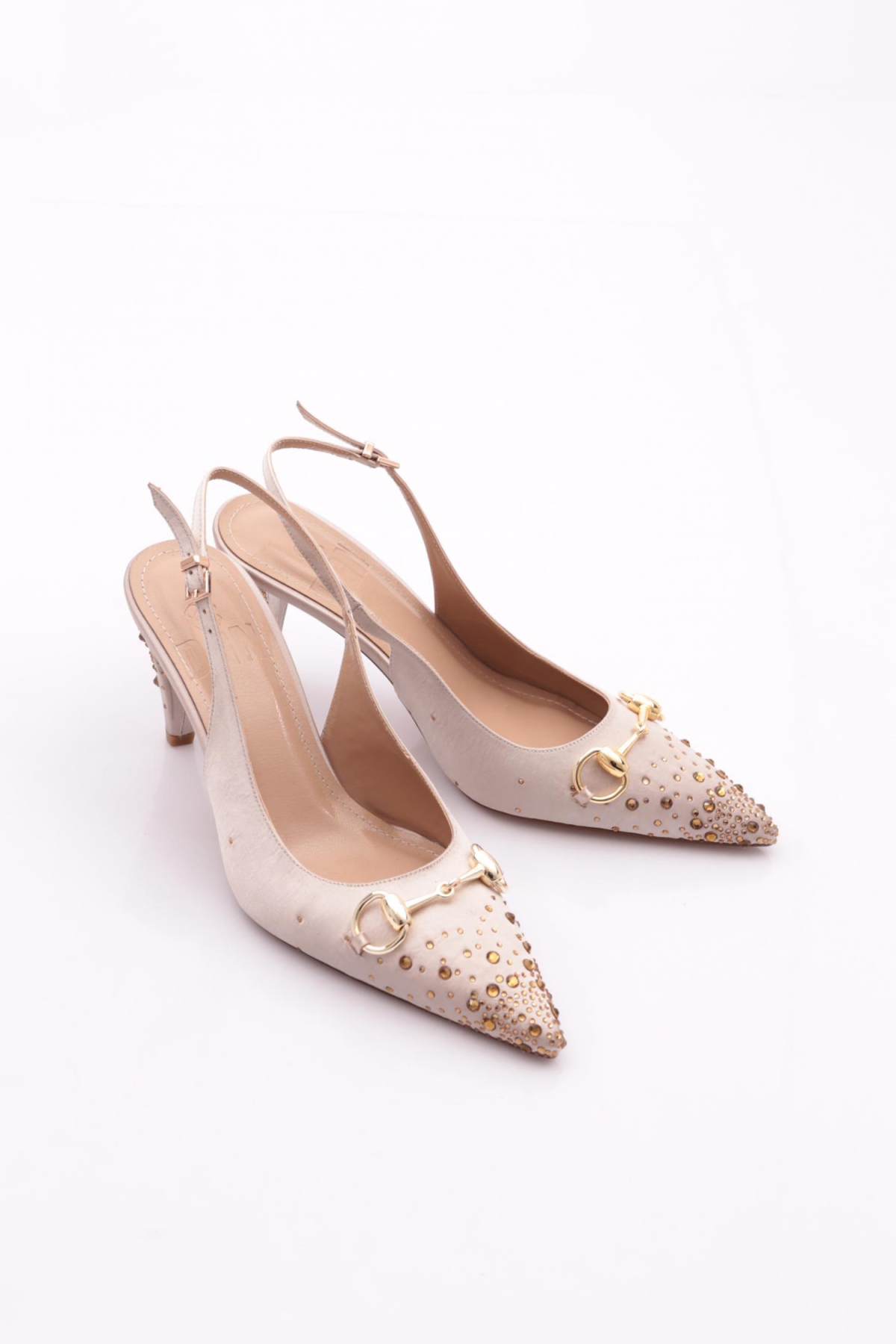 826 Kadin Aksesuarli Topuklu Ayakkabi - Görsel 3