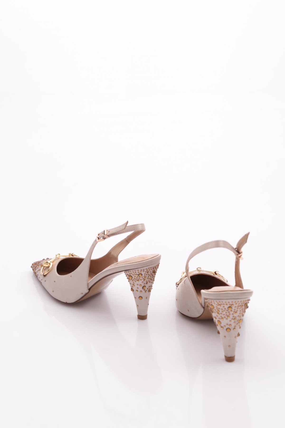 826 Kadin Aksesuarli Topuklu Ayakkabi - Görsel 4