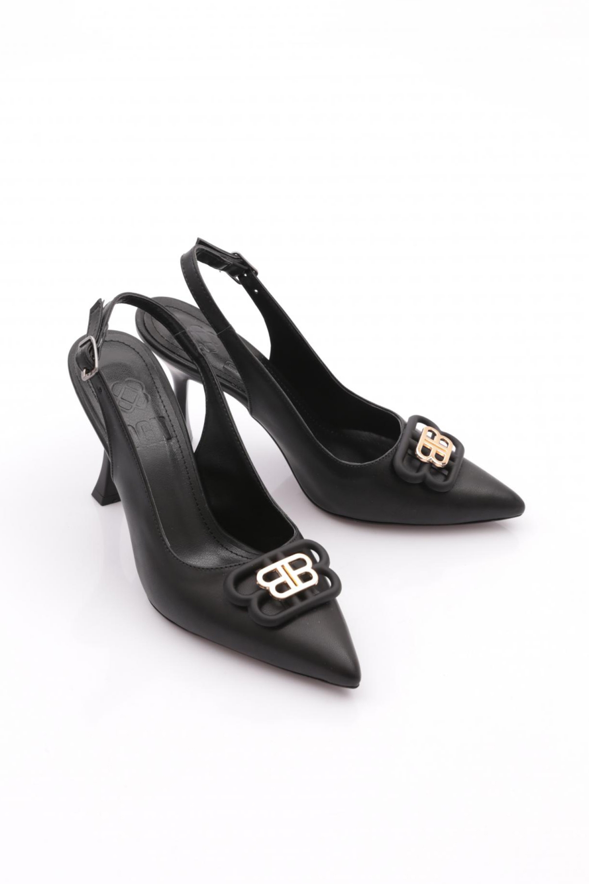 5041 Kadin Sivri Burun Tokali Topuklu Ayakkabi - Görsel 3