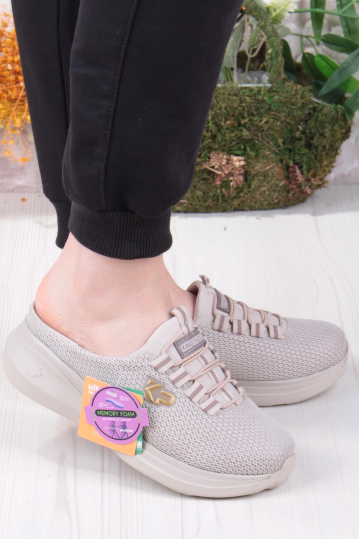 King Lina Anatomik Rahat Esnek Memory Foam Taban Sabo Terlik Kadın Terlik - Görsel 4