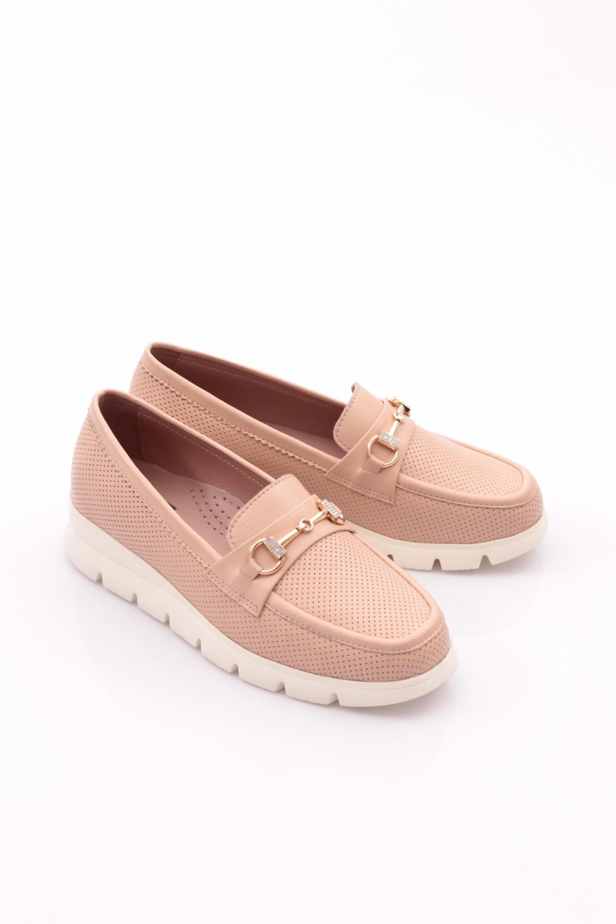 Dgn Dgn Pembe 6095-1 Kadin Aksesuarli Loafer Ayakkabi Casual Ayakkabı | Flo Pembe - 3. görsel
