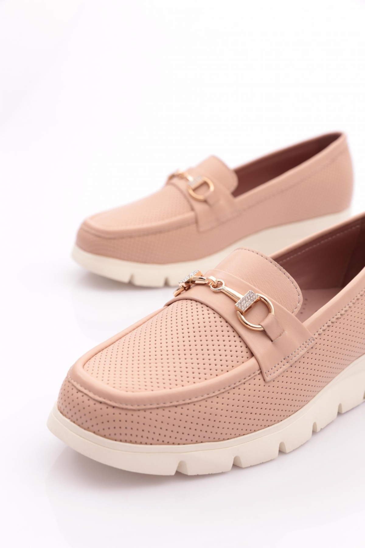 Dgn Dgn Pembe 6095-1 Kadin Aksesuarli Loafer Ayakkabi Casual Ayakkabı | Flo Pembe - 5. görsel