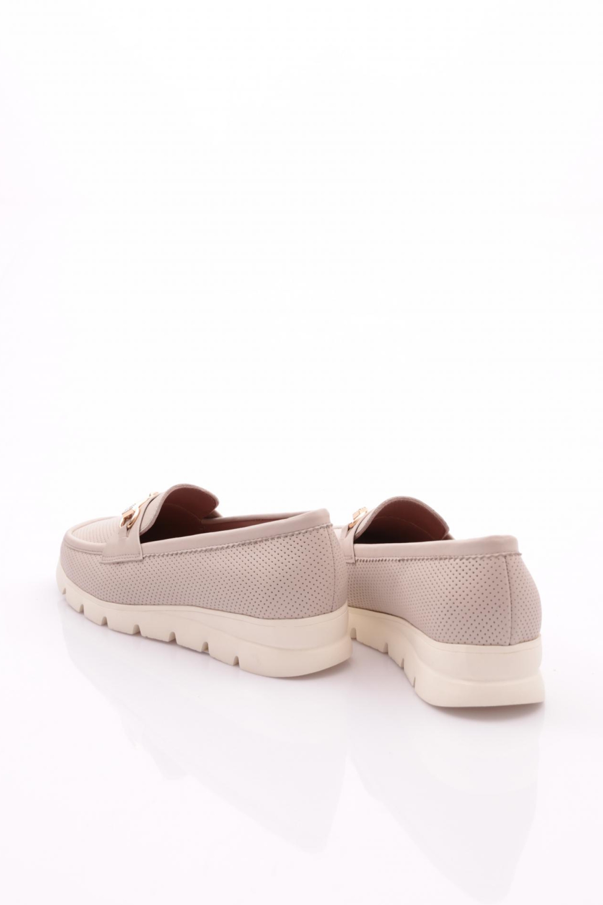 6095-1 Kadin Aksesuarli Loafer Ayakkabi - Görsel 4