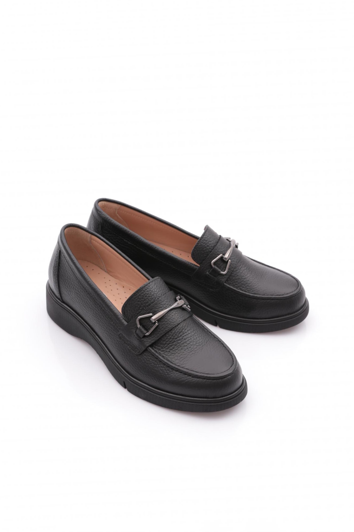 3001-2 Kadin Aksesuarli Loafer Ayakkabi - Görsel 3