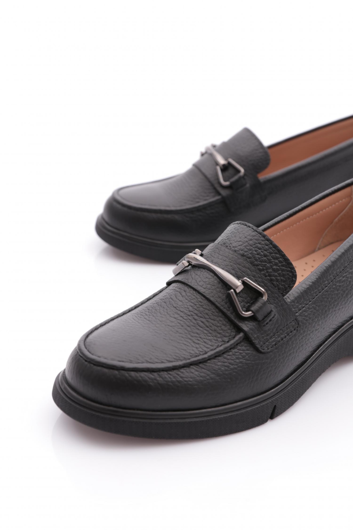 3001-2 Kadin Aksesuarli Loafer Ayakkabi - Görsel 5