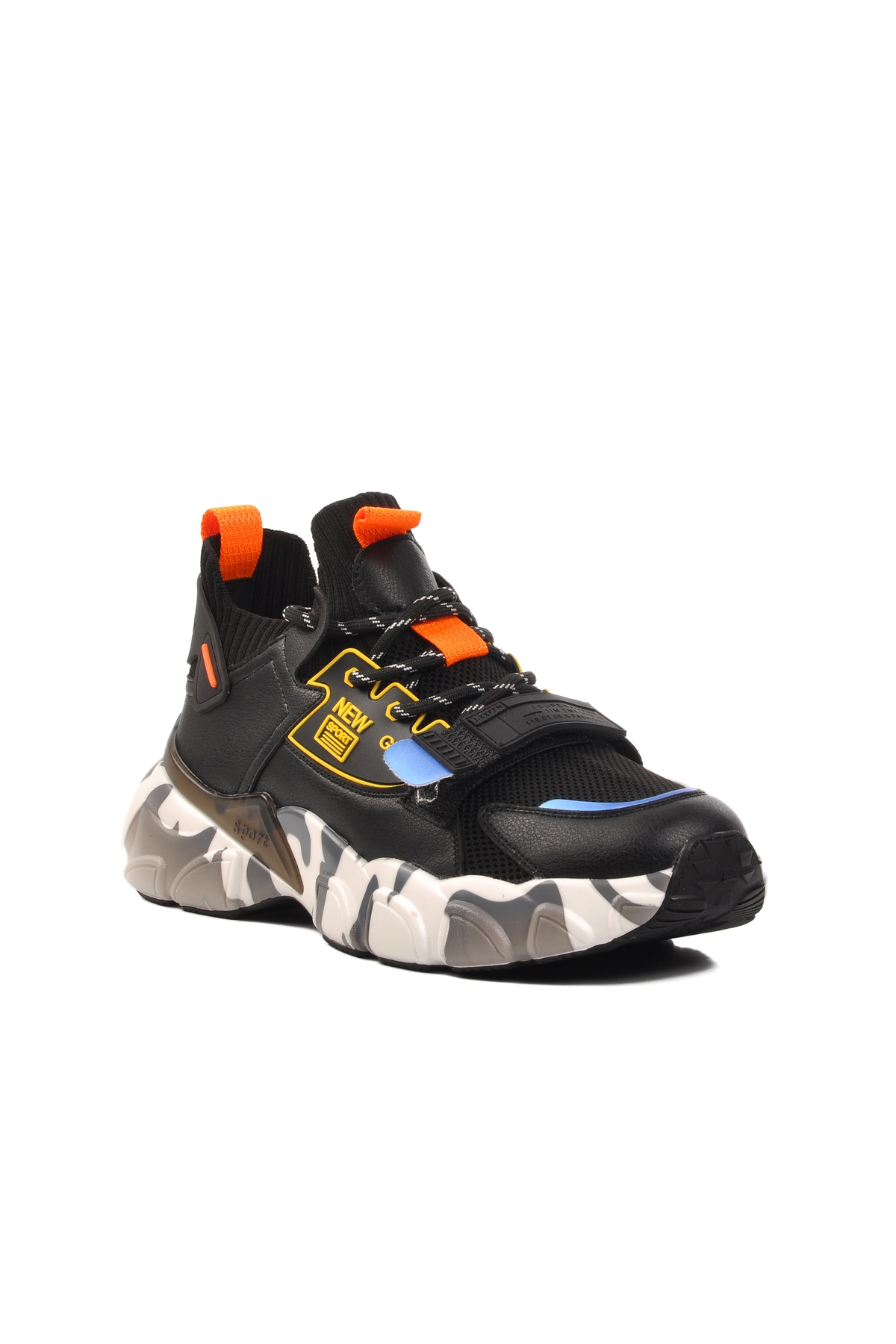 Siyah Polyester Karışımlı Erkek Spor Ayakkabı - Görsel 4