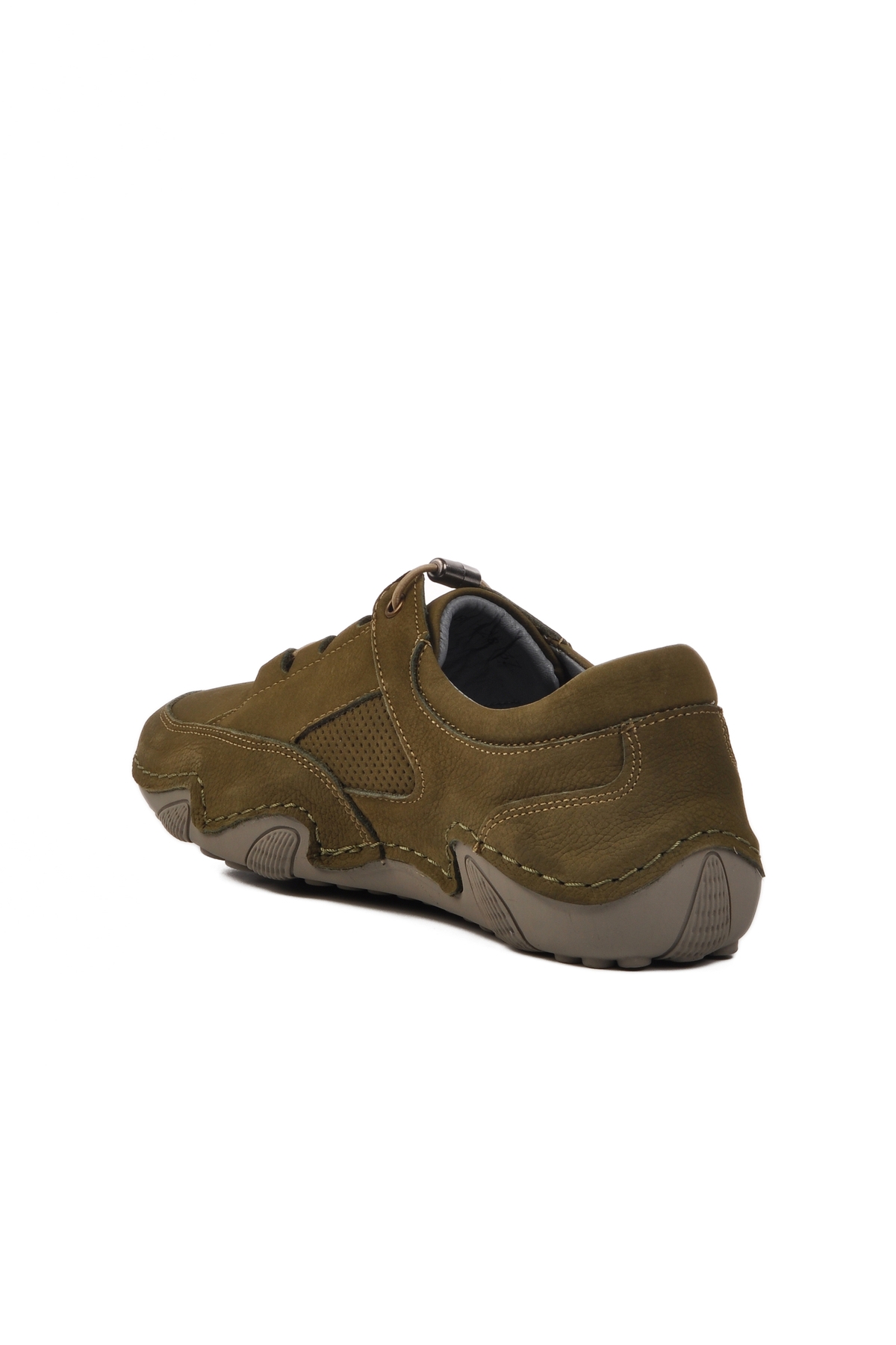 Aspor Haki Nubuk Hakiki Deri Kadın Casual Ayakkabı - Görsel 5