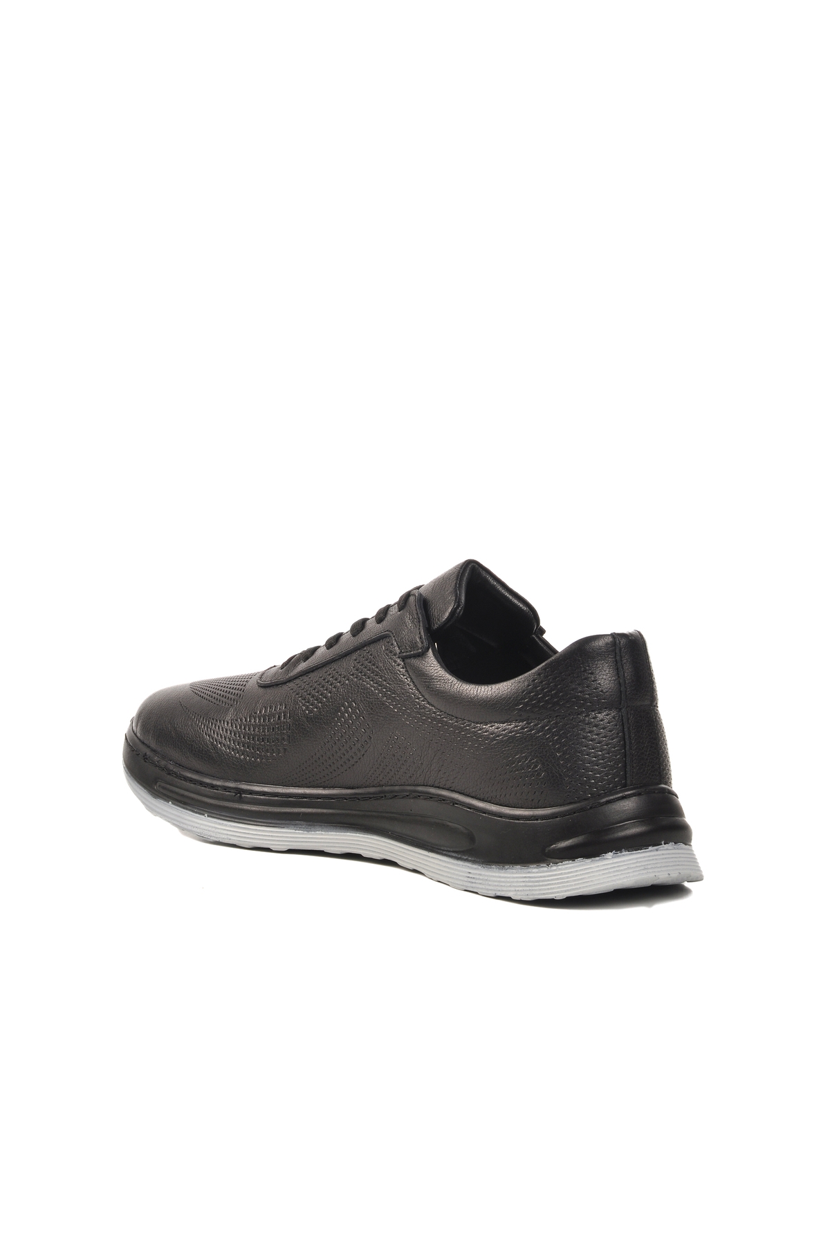 Aspor Siyah Hakiki Deri Erkek Casual Ayakkabı - Görsel 5