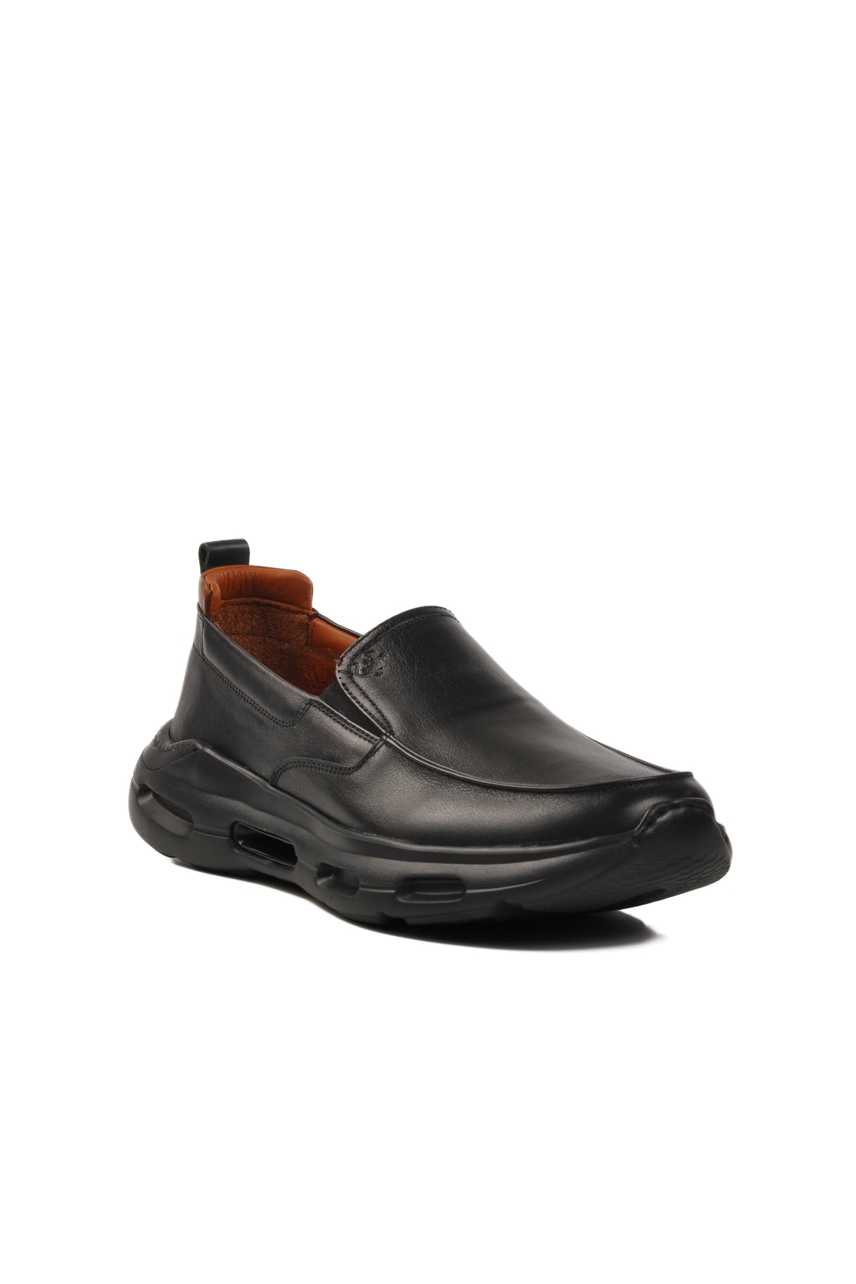 Siyah Hakiki Deri Erkek Casual Ayakkabı - Görsel 4