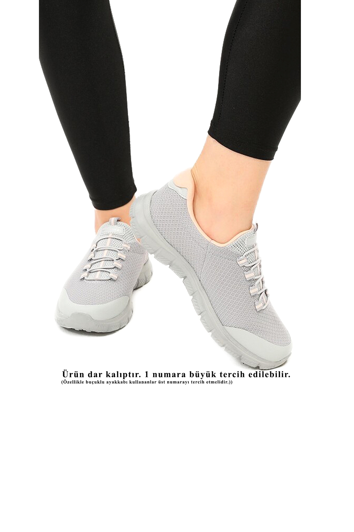 Buz Gri Pembe Comfort Kadın Spor Ayakkabı - Görsel 3
