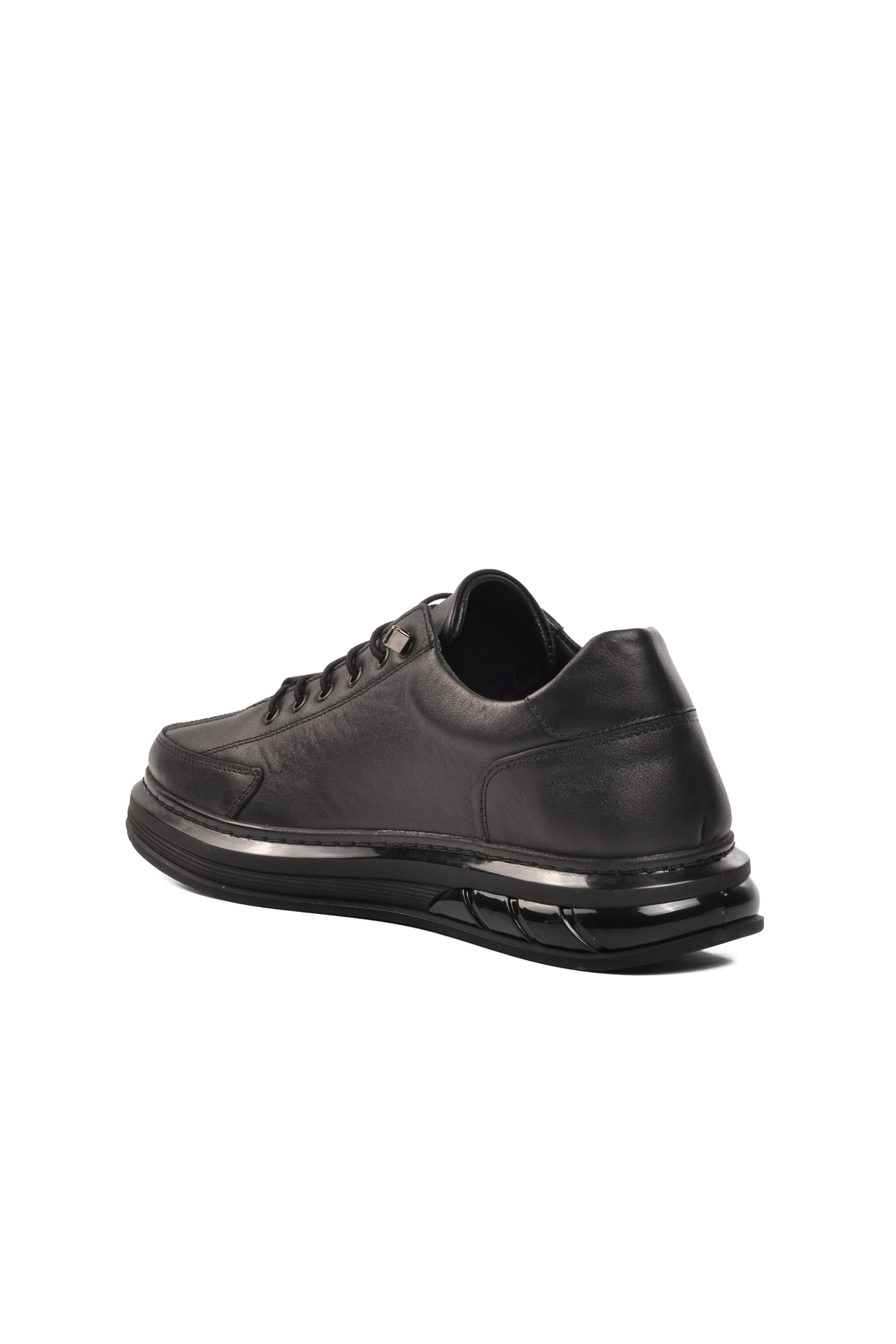 Aspor Siyah Hakiki Deri Erkek Casual Ayakkabı - Görsel 5