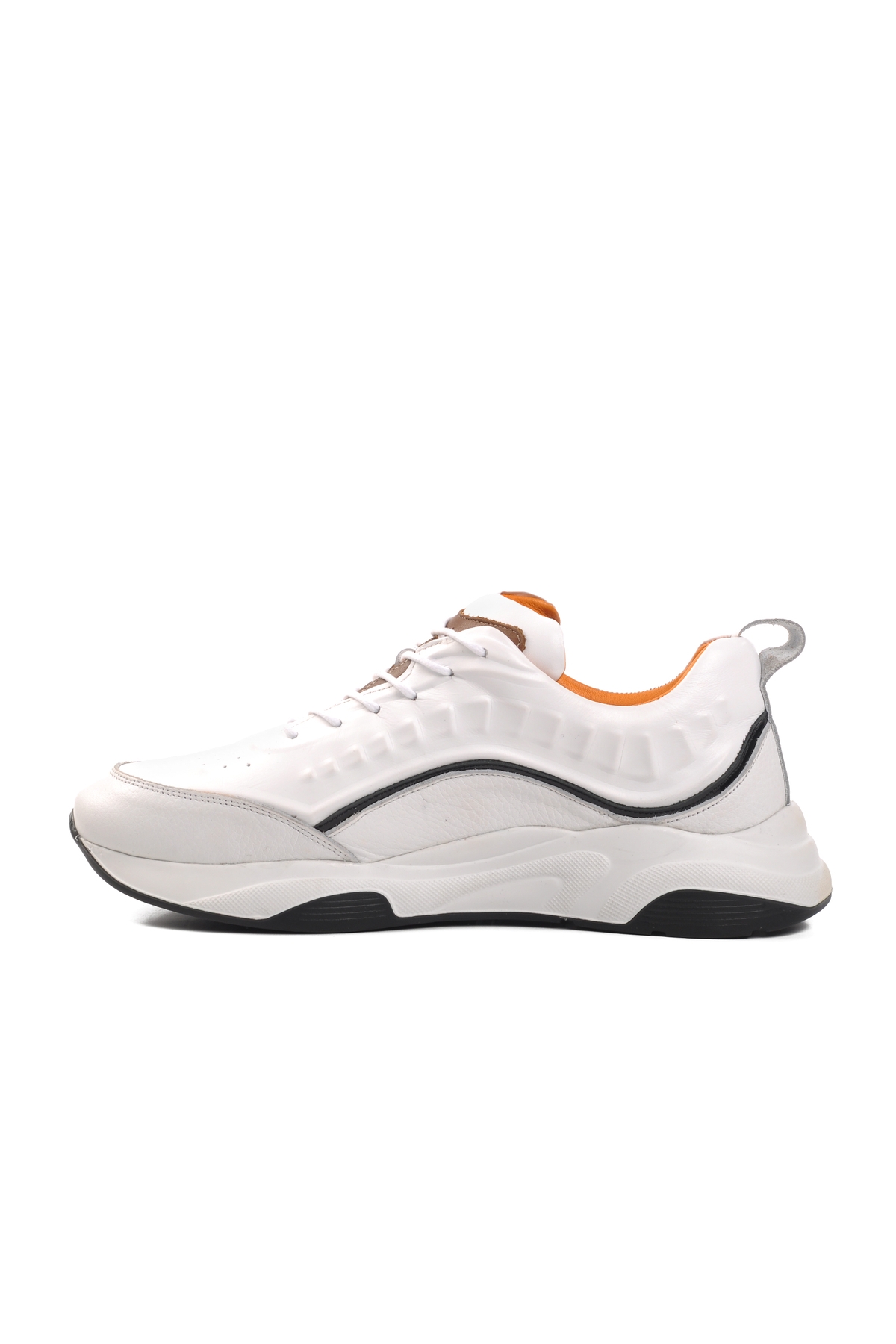 Aspor Beyaz Hakiki Deri Erkek Casual Ayakkabı Premium - Görsel 3