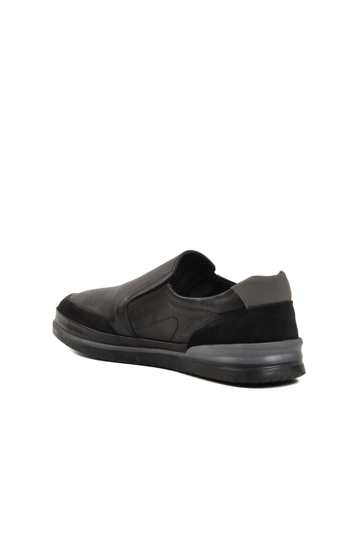 Aspor Siyah Hakiki Deri Erkek Casual Ayakkabı - Görsel 5
