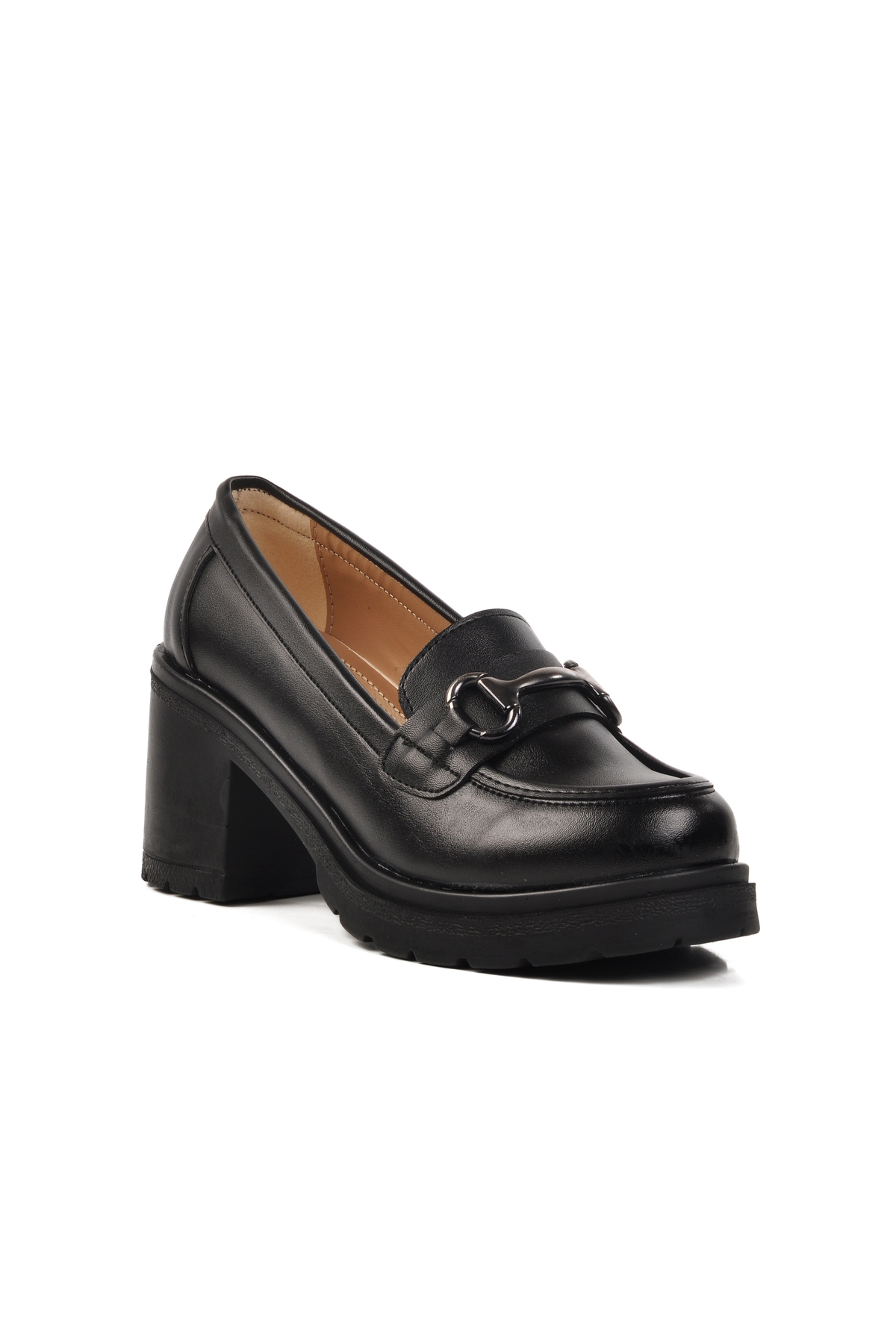 Aspor Siyah Topuklu Kadın Casual Ayakkabı - Görsel 4