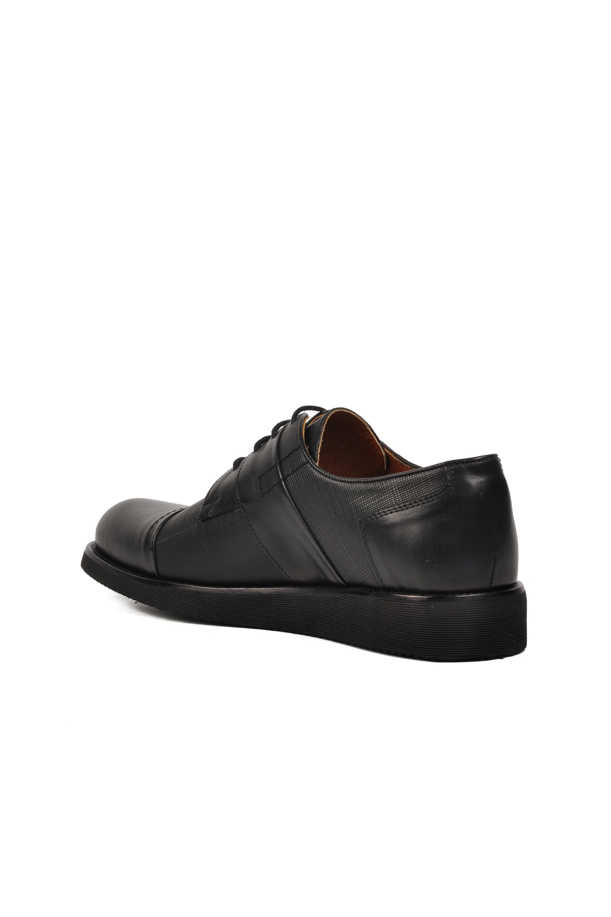 Aspor Siyah Hakiki Deri Erkek Klasik Ayakkabı - Görsel 5