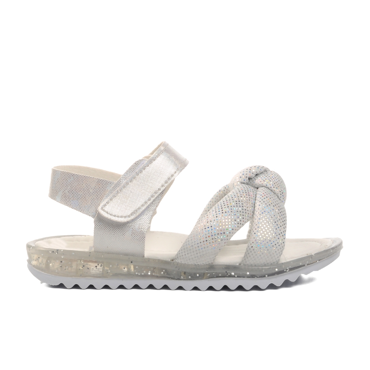 Aspor Beyaz Simli Çocuk Düz Sandalet