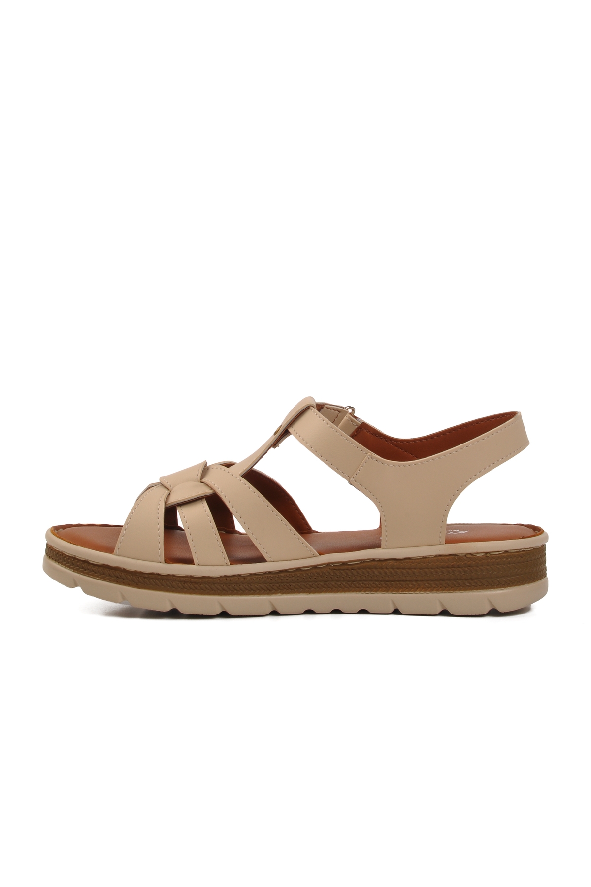 Aspor Bej Cırtlı Kadın Sandalet - Görsel 3