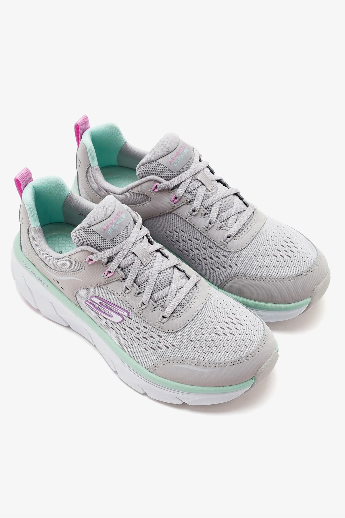Skechers Skechers Gri D'Lux Walker 2.0 Kadın Spor Ayakkabı Sneaker | Flo Gri - 5. görsel