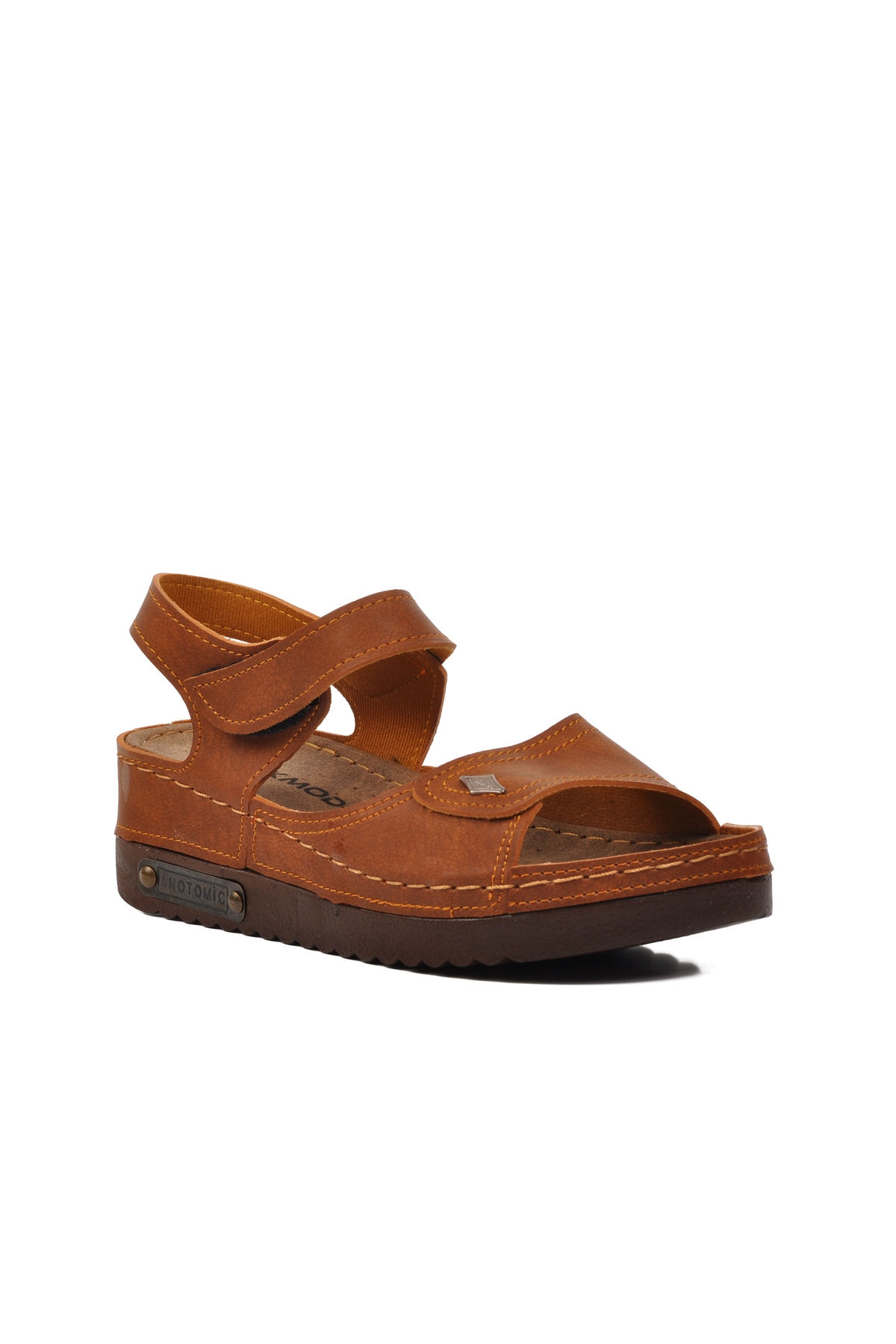 Aspor Taba Kadın Düz Sandalet - Görsel 4