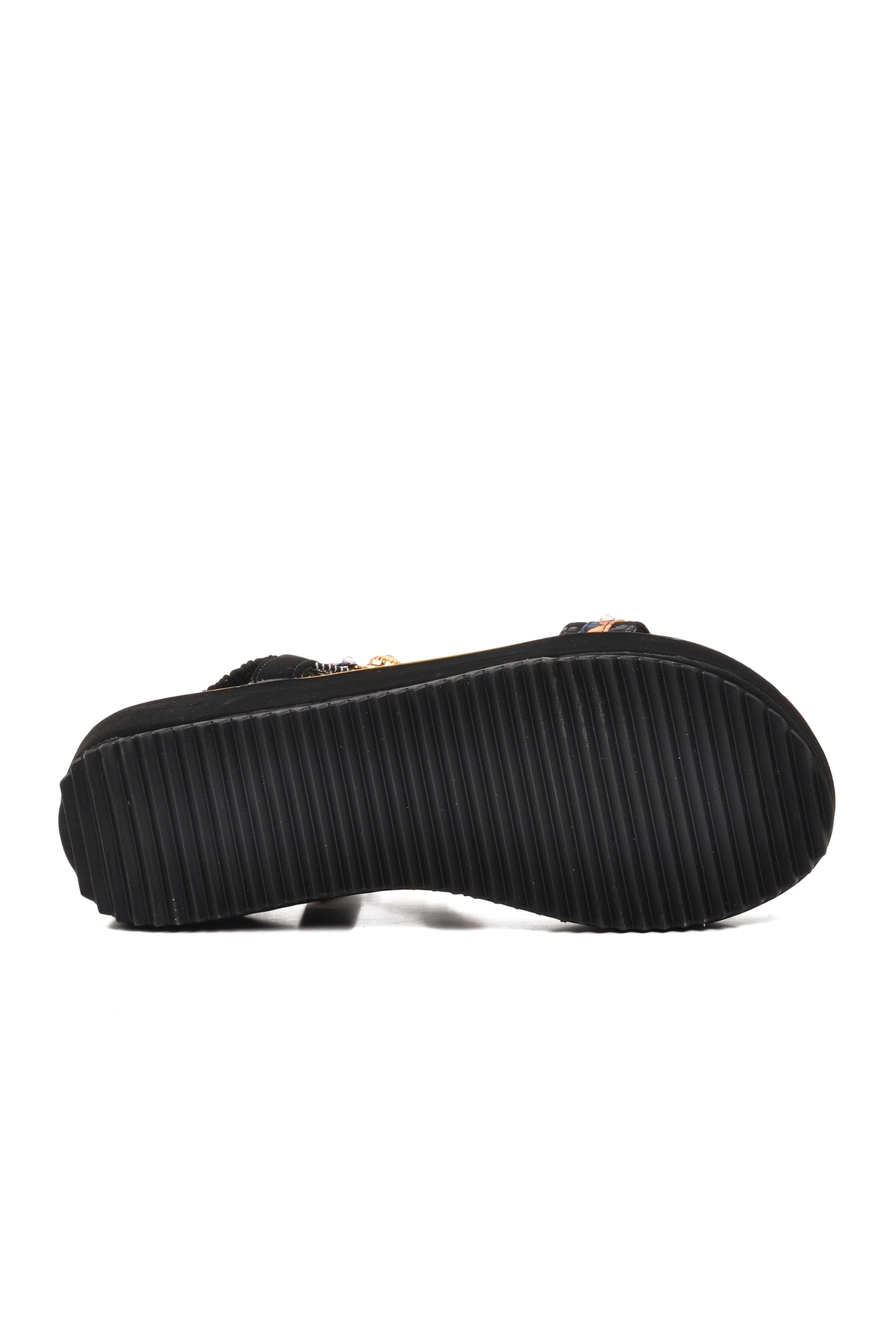 Siyah Kadın Düz Sandalet - Görsel 6