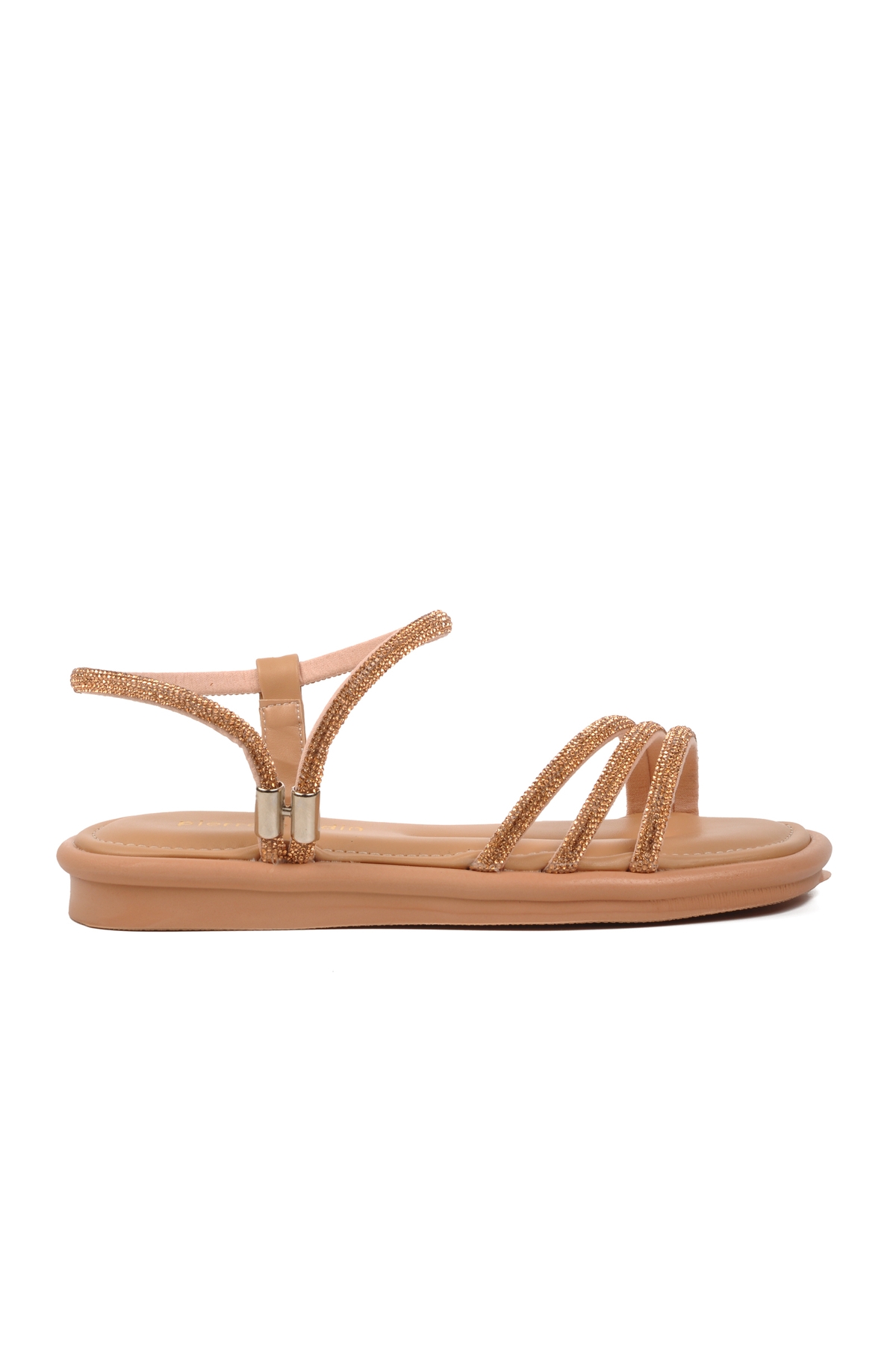 Bej Kadın Düz Sandalet - Görsel 2