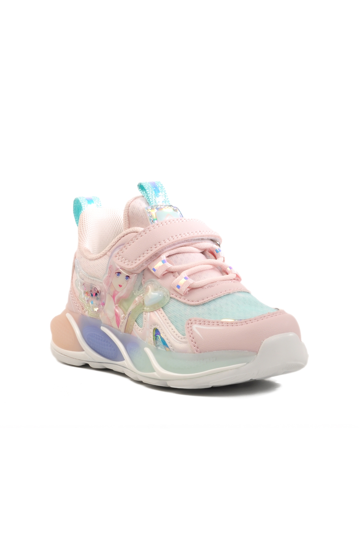 Pudra Cırtlı Kız Çocuk Spor Ayakkabı - Görsel 4