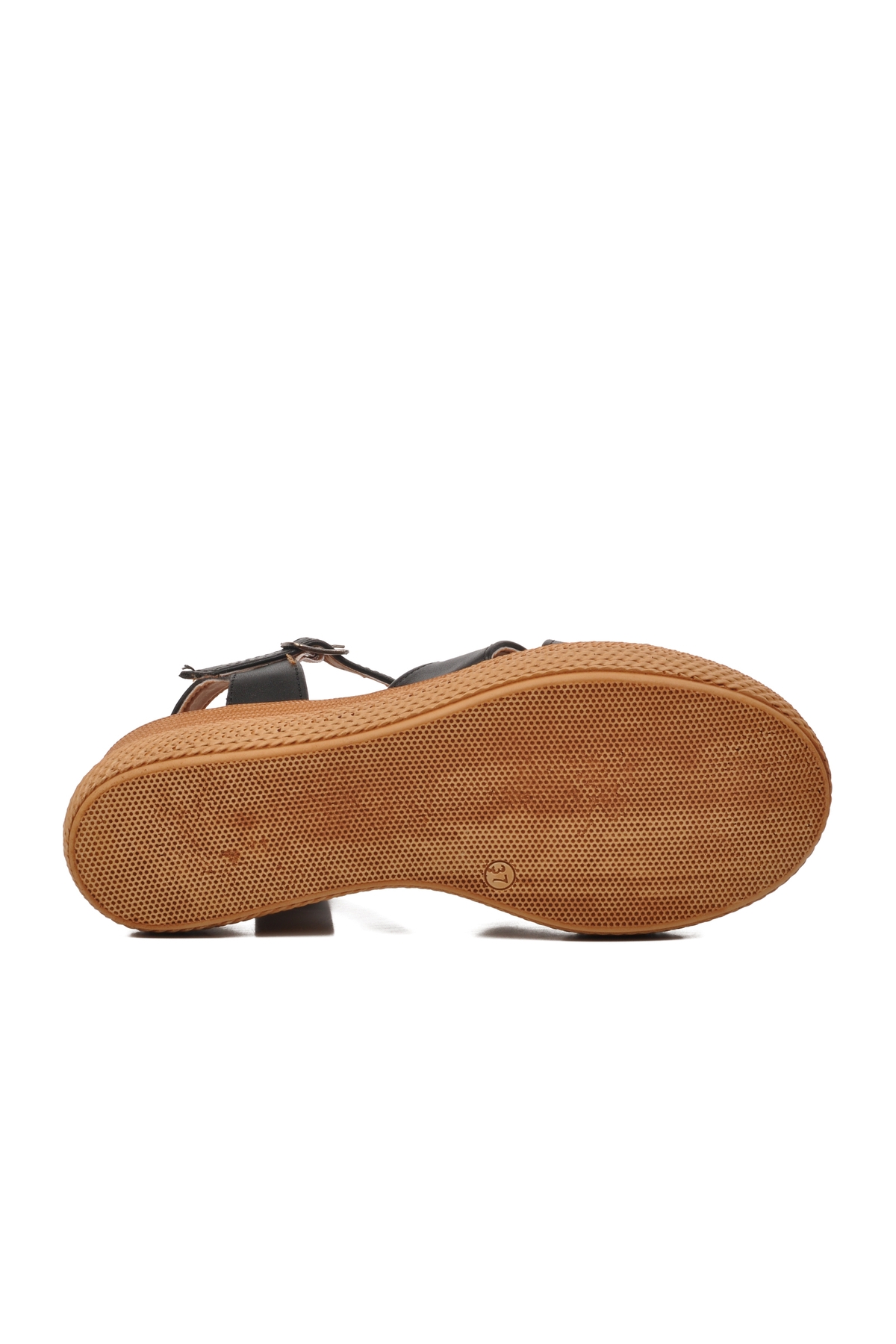 Aspor Siyah Kadın Düz Sandalet - Görsel 6