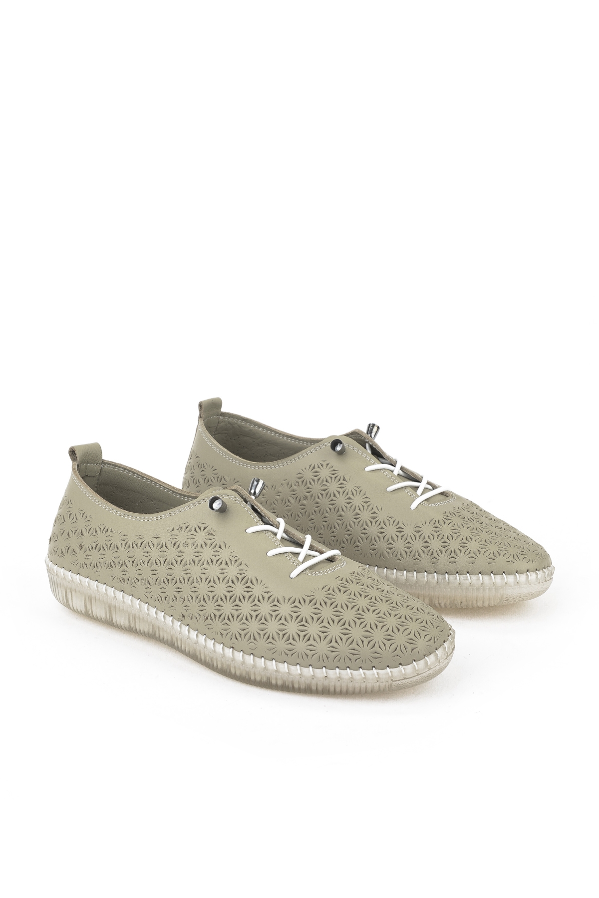 Kadın Hakiki Deri Ayakkabı 1511010Z02 Silver - Görsel 3