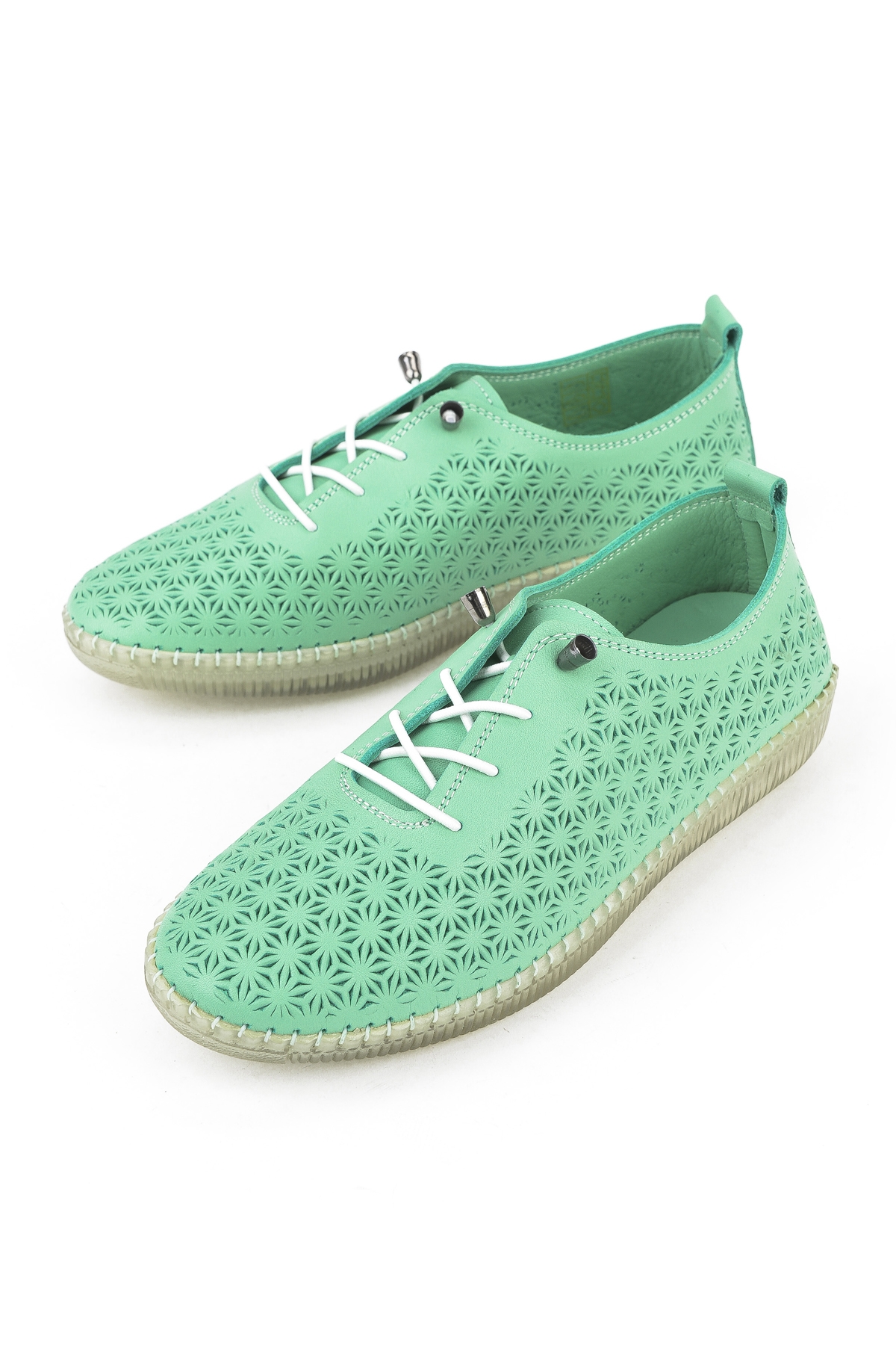 Kadın Hakiki Deri Ayakkabı 1511010Z02 Su Yeşili - Görsel 6