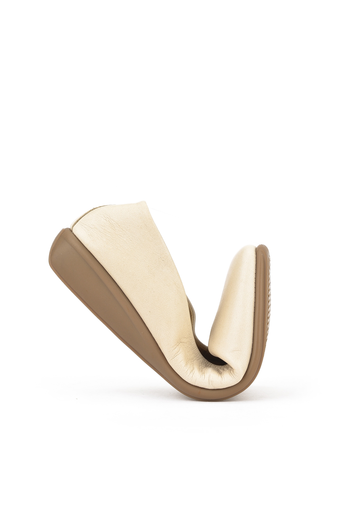 Kadın Hakiki Deri Konfor Babet 1511050Z2220 Bej - Görsel 4