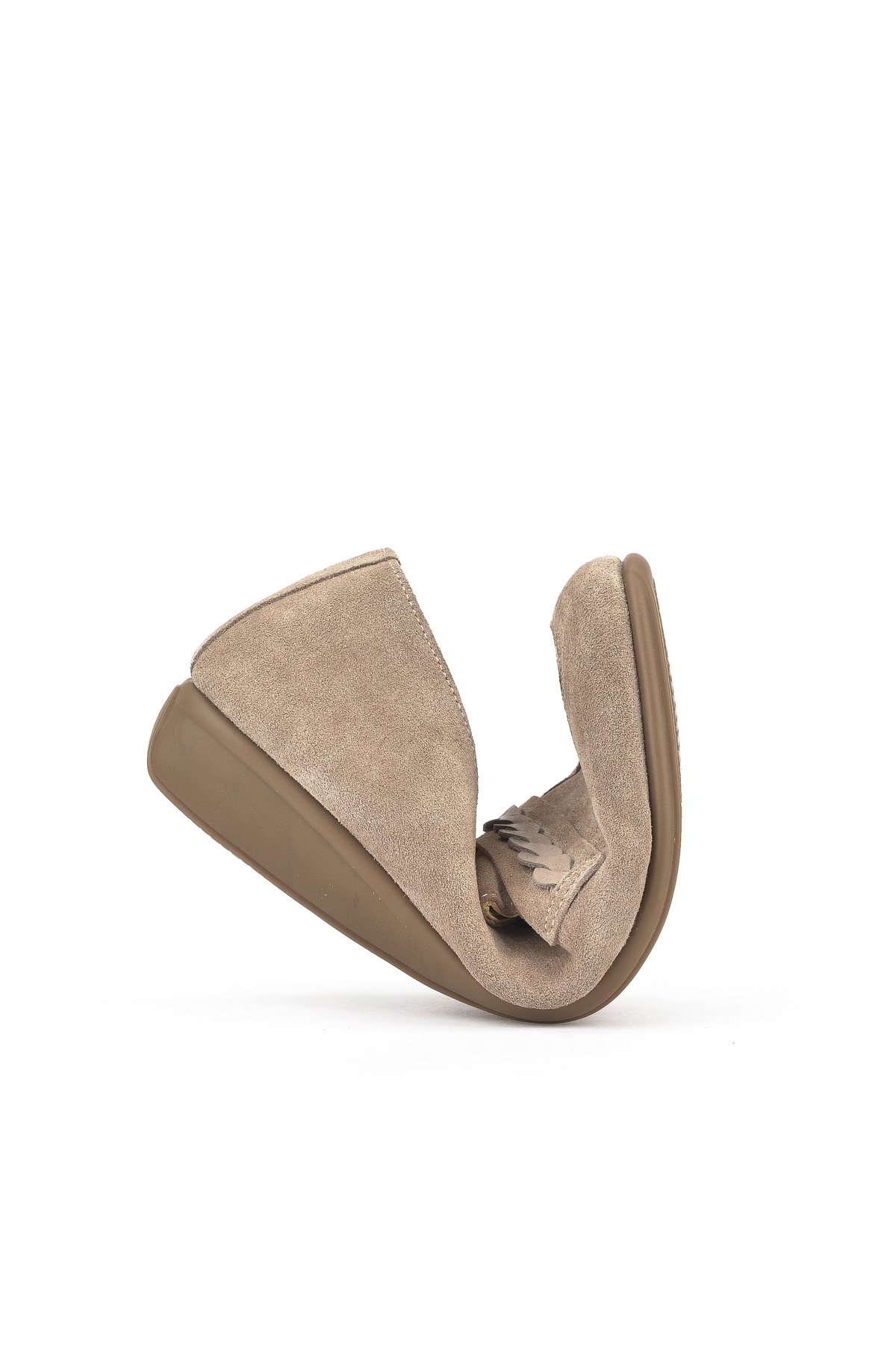 Kadın Hakiki Deri Konfor Ayakkabı 1511050Z25992 Vizon - Görsel 4