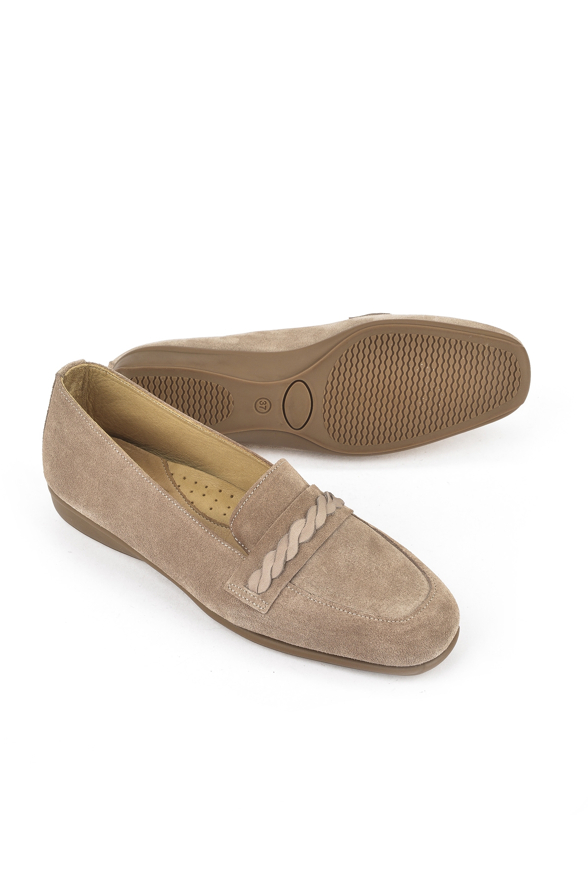 Kadın Hakiki Deri Konfor Ayakkabı 1511050Z25992 Vizon - Görsel 6