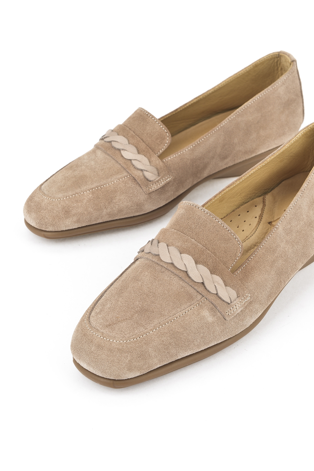 Kadın Hakiki Deri Konfor Ayakkabı 1511050Z25992 Vizon - Görsel 7