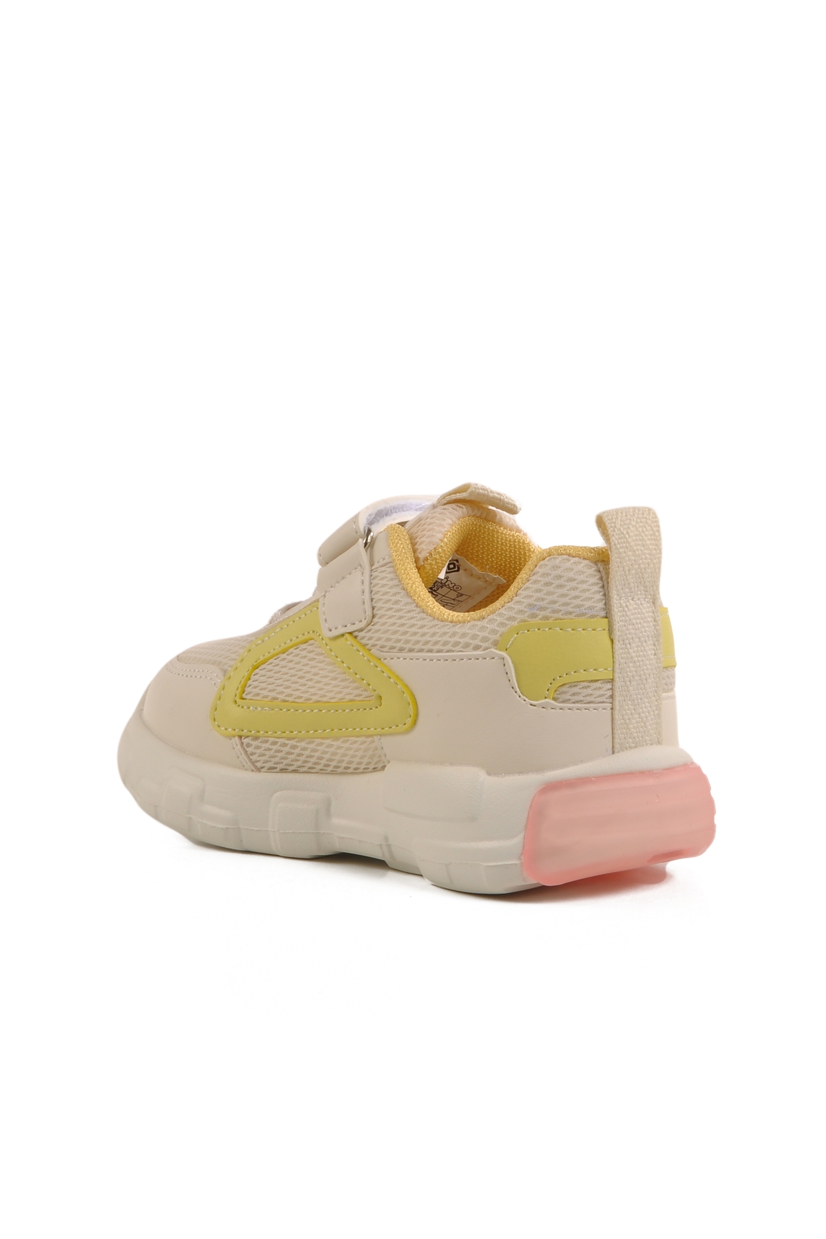 Krem Cırtlı Işıklı Hafif Unisex Çocuk Spor Ayakkabı - Görsel 5