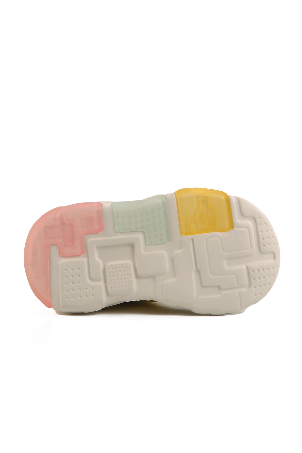 Krem Cırtlı Işıklı Hafif Unisex Çocuk Spor Ayakkabı - Görsel 6