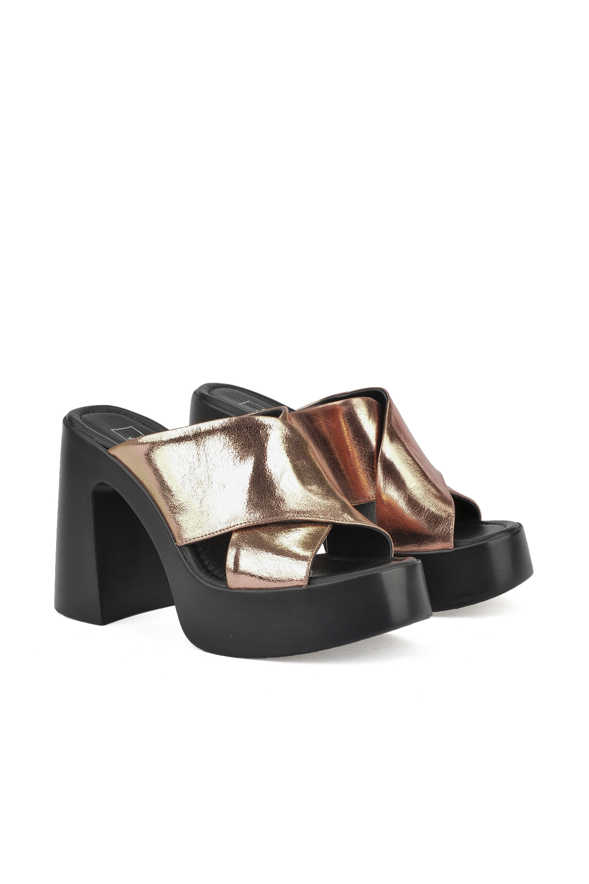 Kadın Hakiki Deri Topuklu Terlik 151992Z66001 Rose - Görsel 3