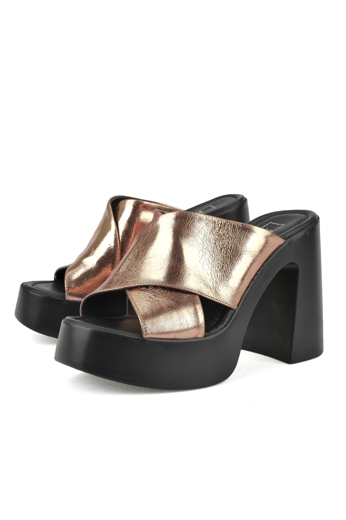 Kadın Hakiki Deri Topuklu Terlik 151992Z66001 Rose - Görsel 6