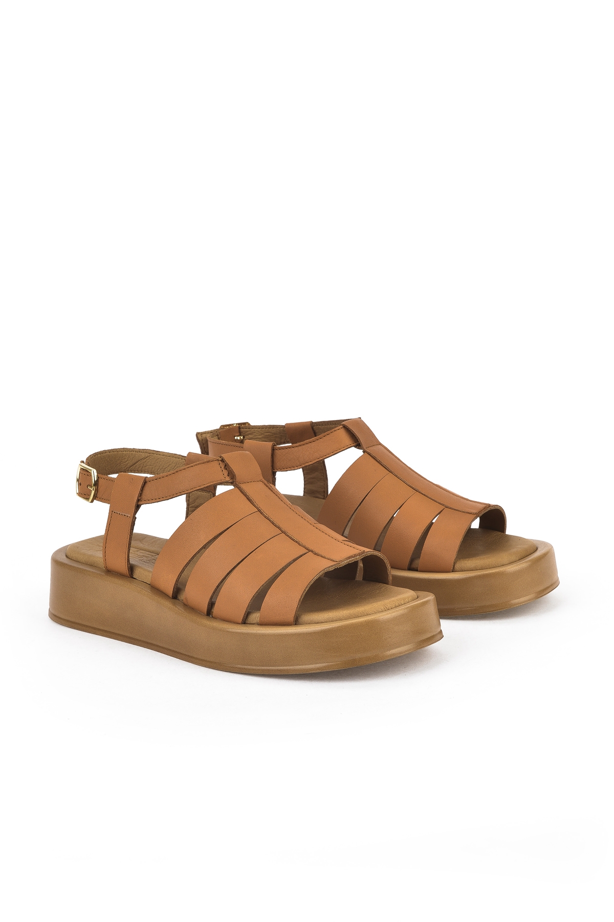 Hakiki Deri Kadın Sandalet 1511033Z23069 Taba - Görsel 3