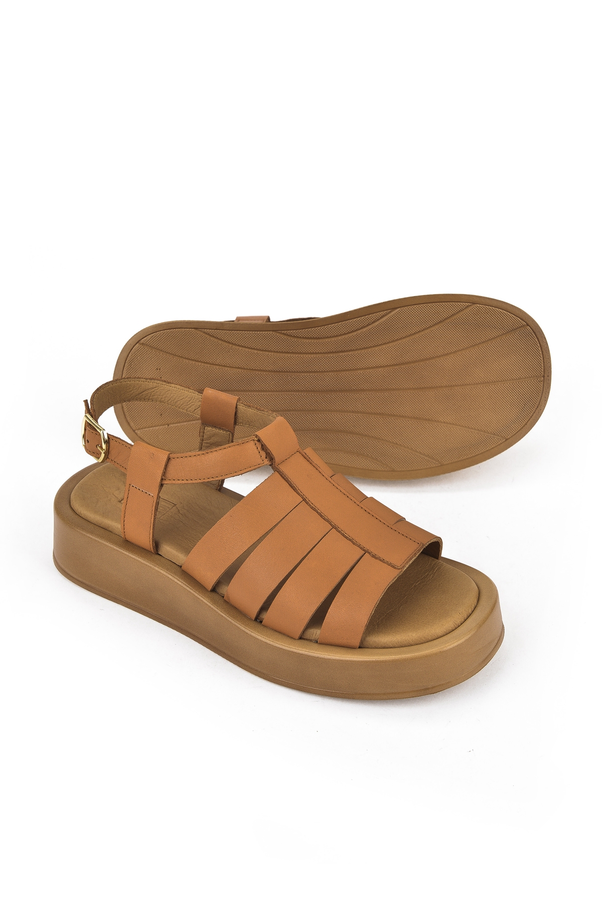 Hakiki Deri Kadın Sandalet 1511033Z23069 Taba - Görsel 5