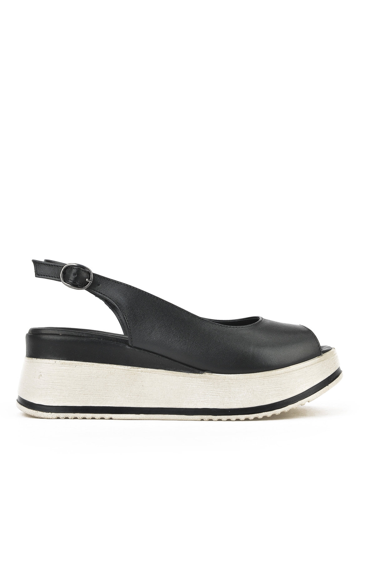 Kadın Hakiki Deri Topuklu Sandalet 151992Z50000 Siyah - Görsel 2