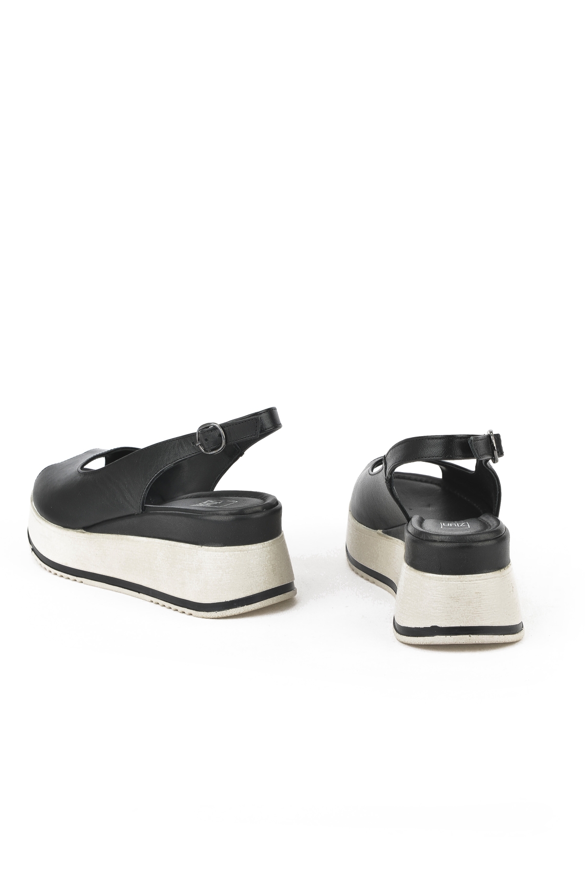 Kadın Hakiki Deri Topuklu Sandalet 151992Z50000 Siyah - Görsel 4