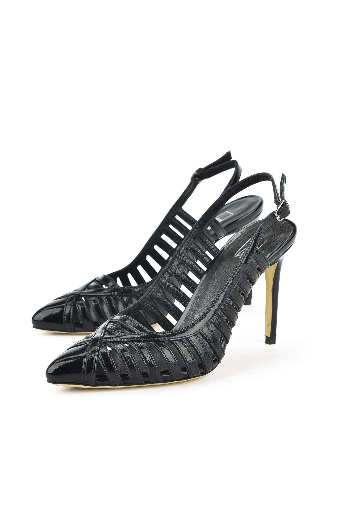 Kadın Hakiki Deri Topuklu Ayakkabı 1511030Z2532 Siyah - Görsel 6