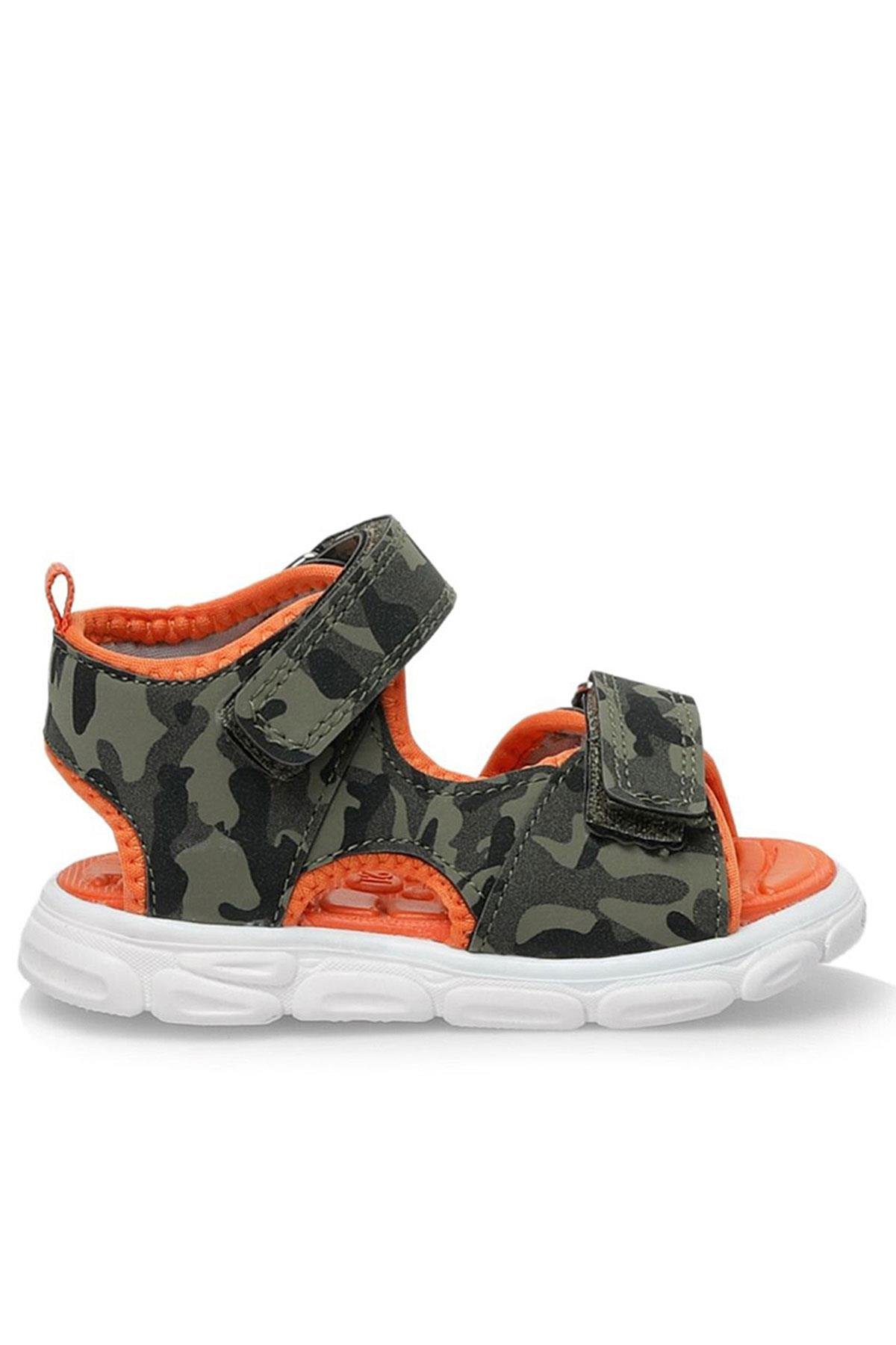 Haki Kamuflaj Desenli Cırtlı Bebek Sandalet Ayakkabı - Görsel 2