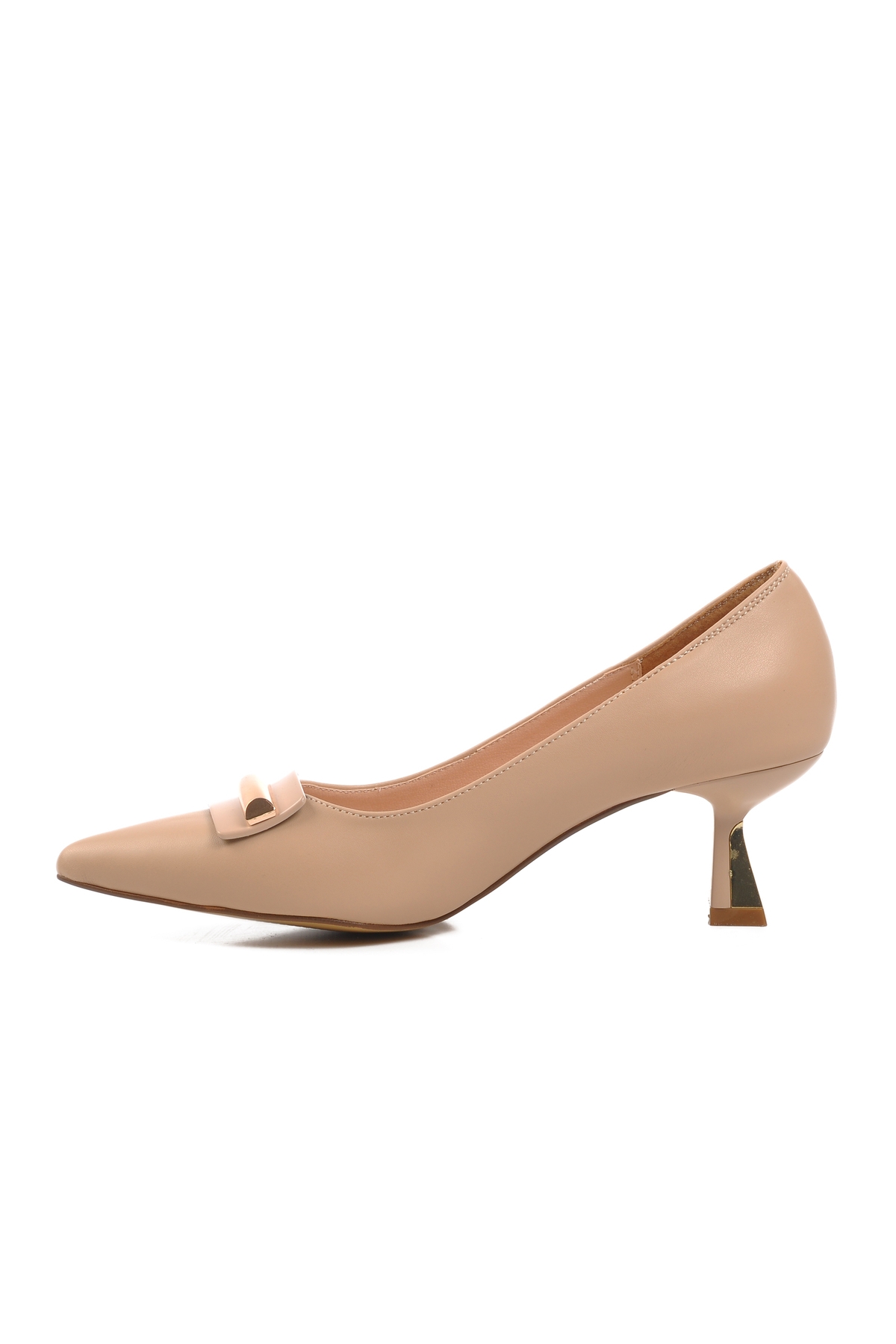 Aspor Bej Cilt Kadın Topuklu Ayakkabı - Görsel 3