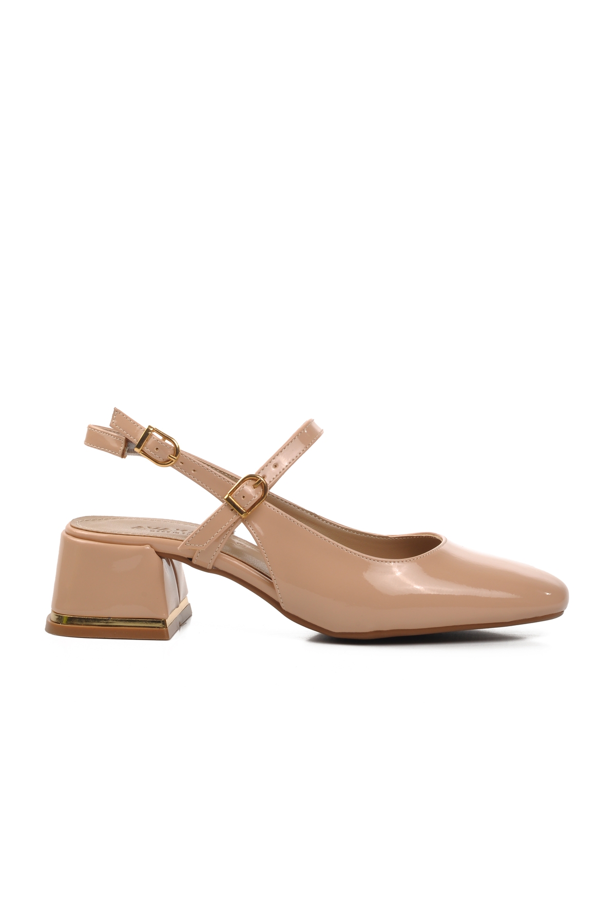 Aspor Nude Nut Rugan Kadın Topuklu Ayakkabı - Görsel 2