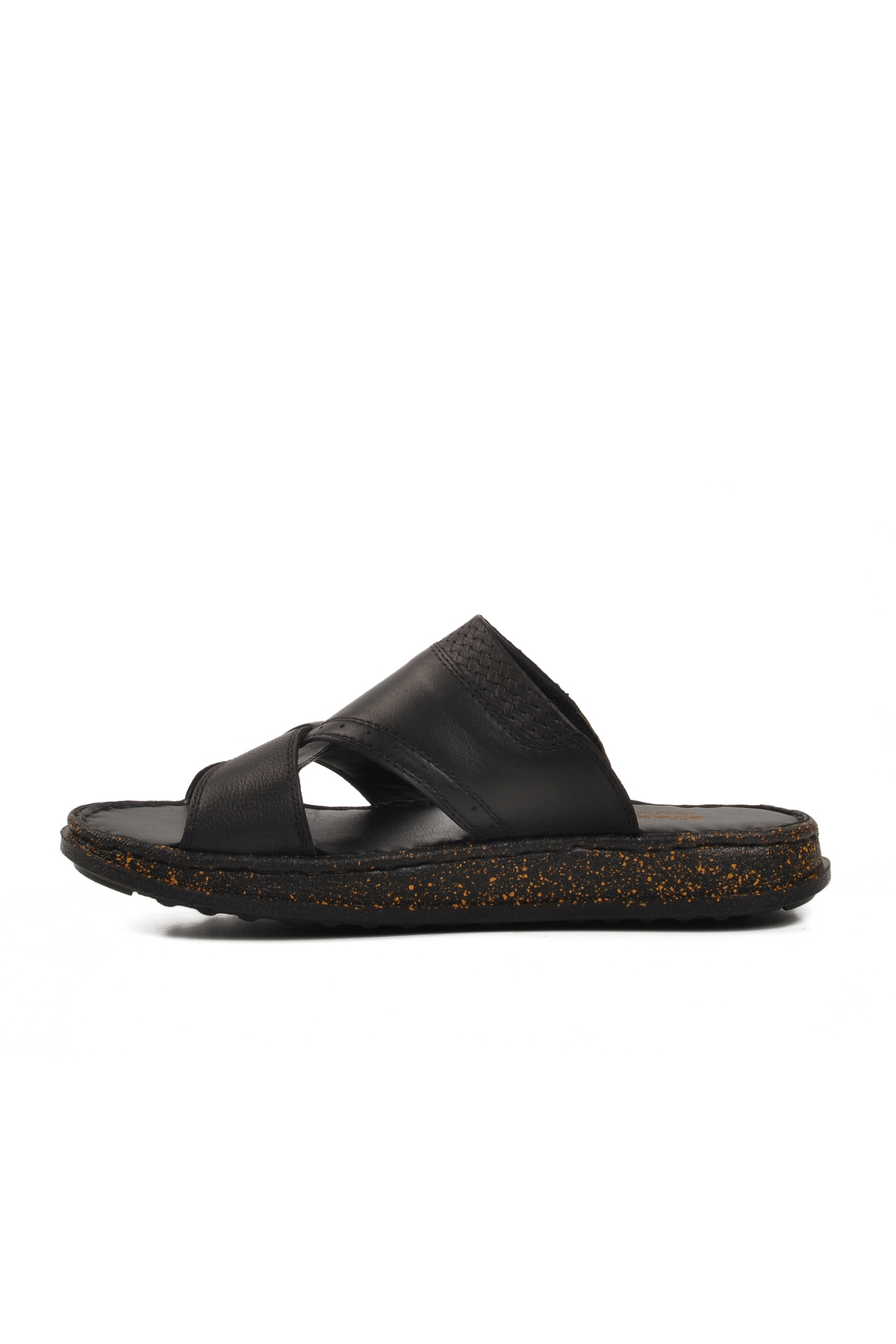 Aspor Siyah Hakiki Deri Erkek Terlik - Görsel 3