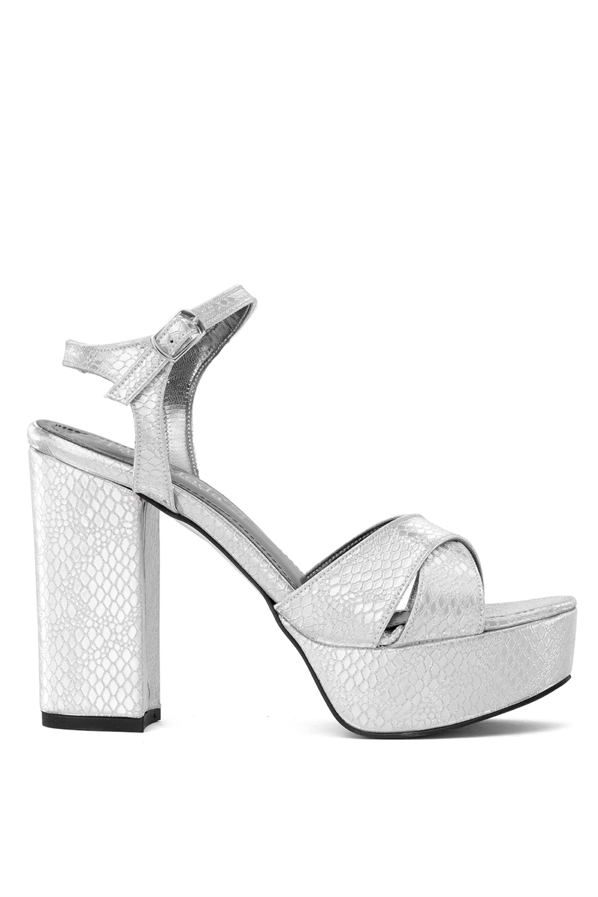 Elit PM08 K3026T Kadın Platform Ayakkabı Gümüş - Görsel 2