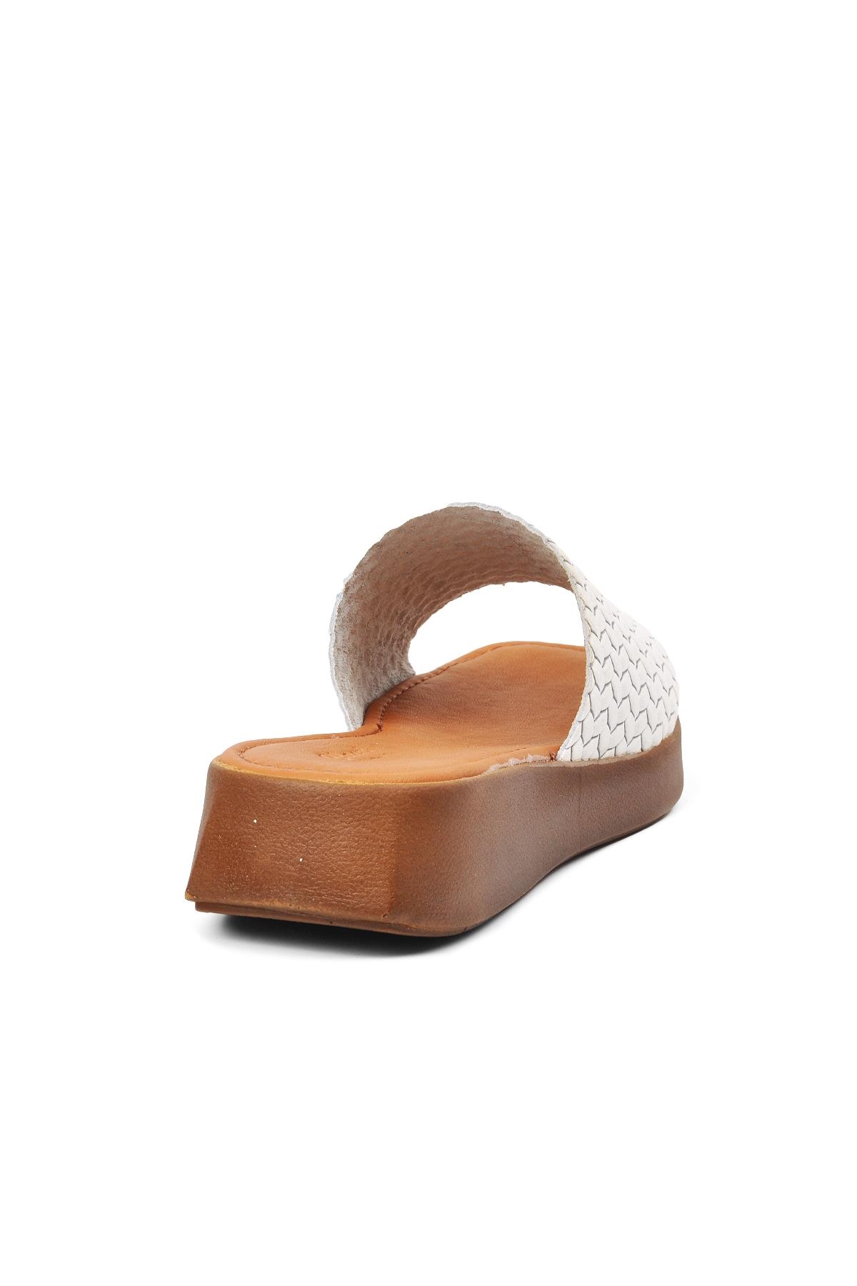 Aspor Beyaz Kadın Terlik - Görsel 5