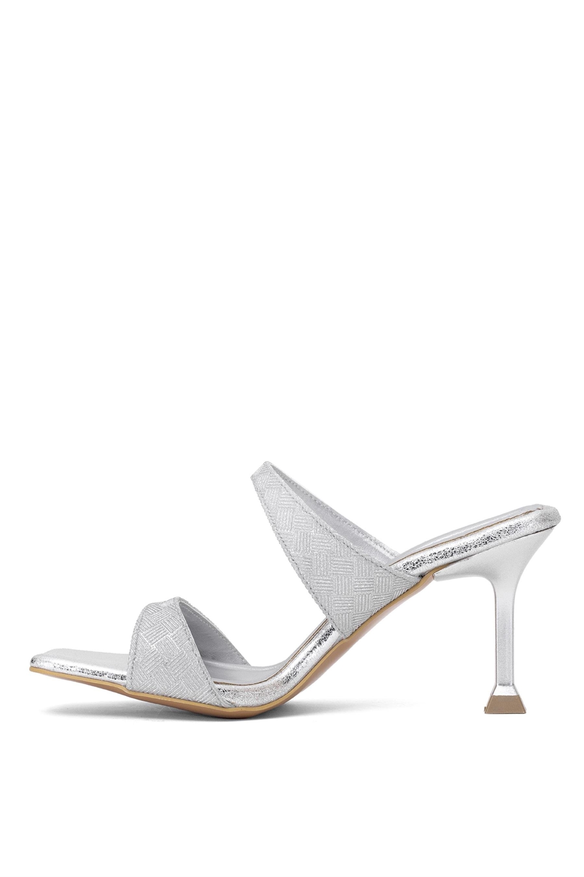 Elit PM161 K7000T Kadın Klasik Topuklu Ayakkabı Gümüş - Görsel 4